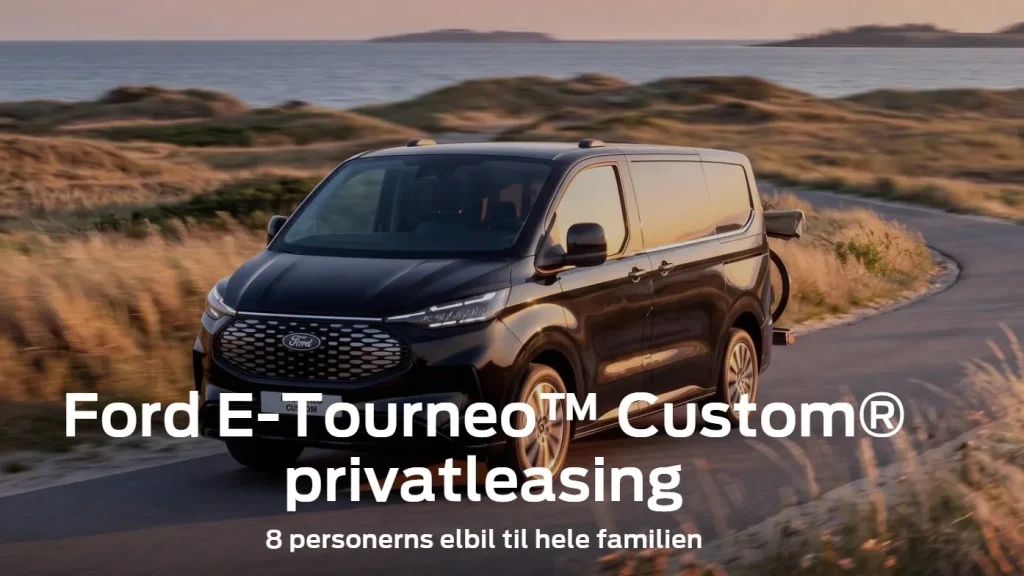 Ford lokker børnefamilier med el-minibus til otte personer fra 4.145 kr. om måneden